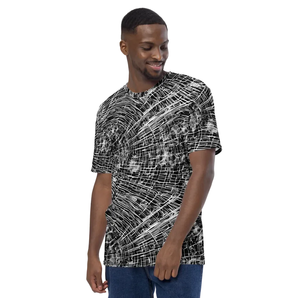 List's Labyrinth on Men's Crew Neck T-Shirt — Left