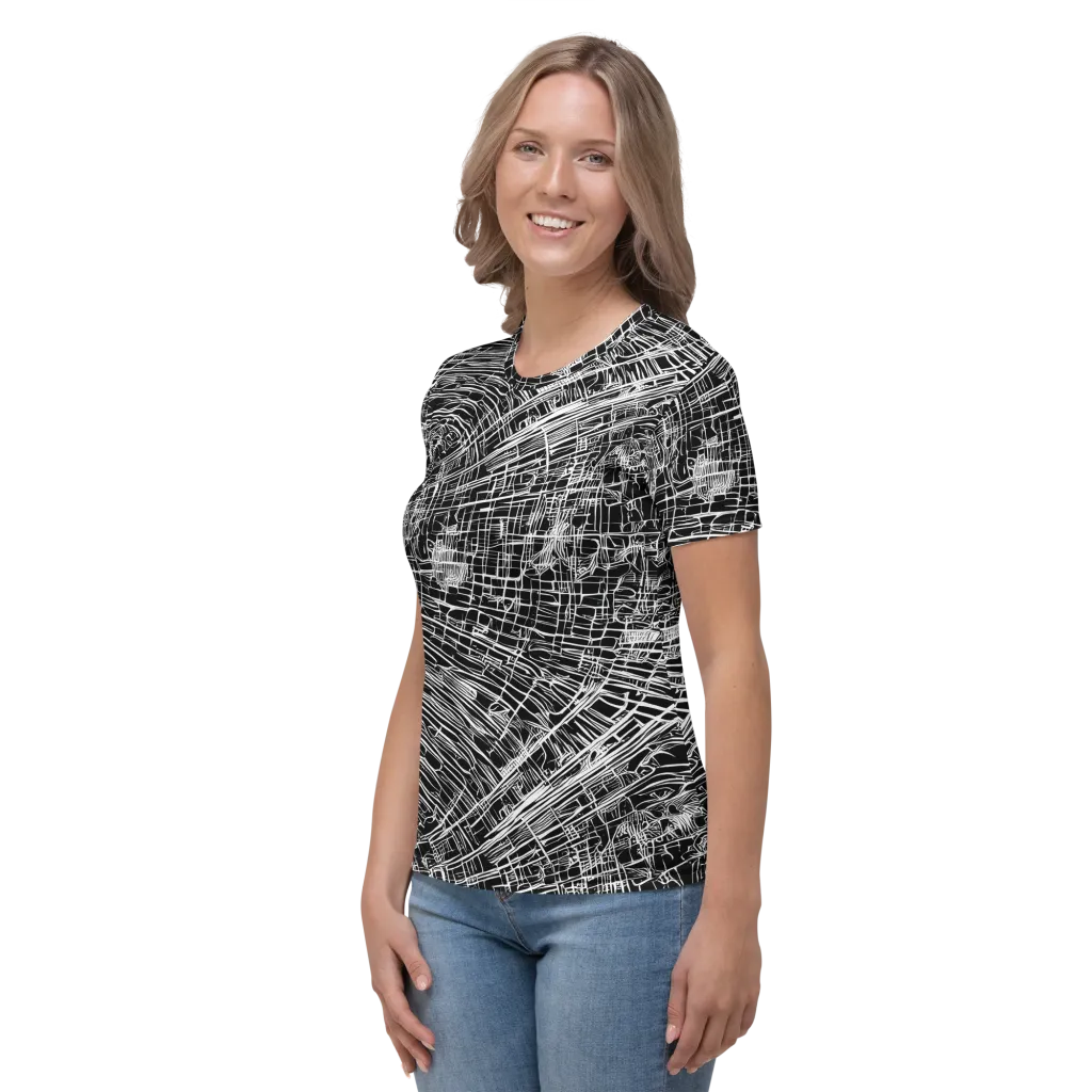 List's Labyrinth on Women's Crew Neck T-Shirt — Left