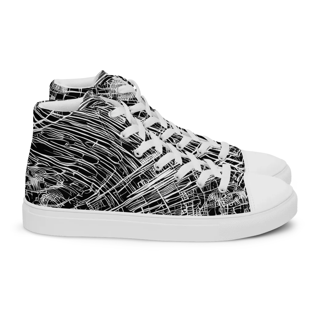 List's Labyrinth on Women's High Top Canvas Shoes — Right
