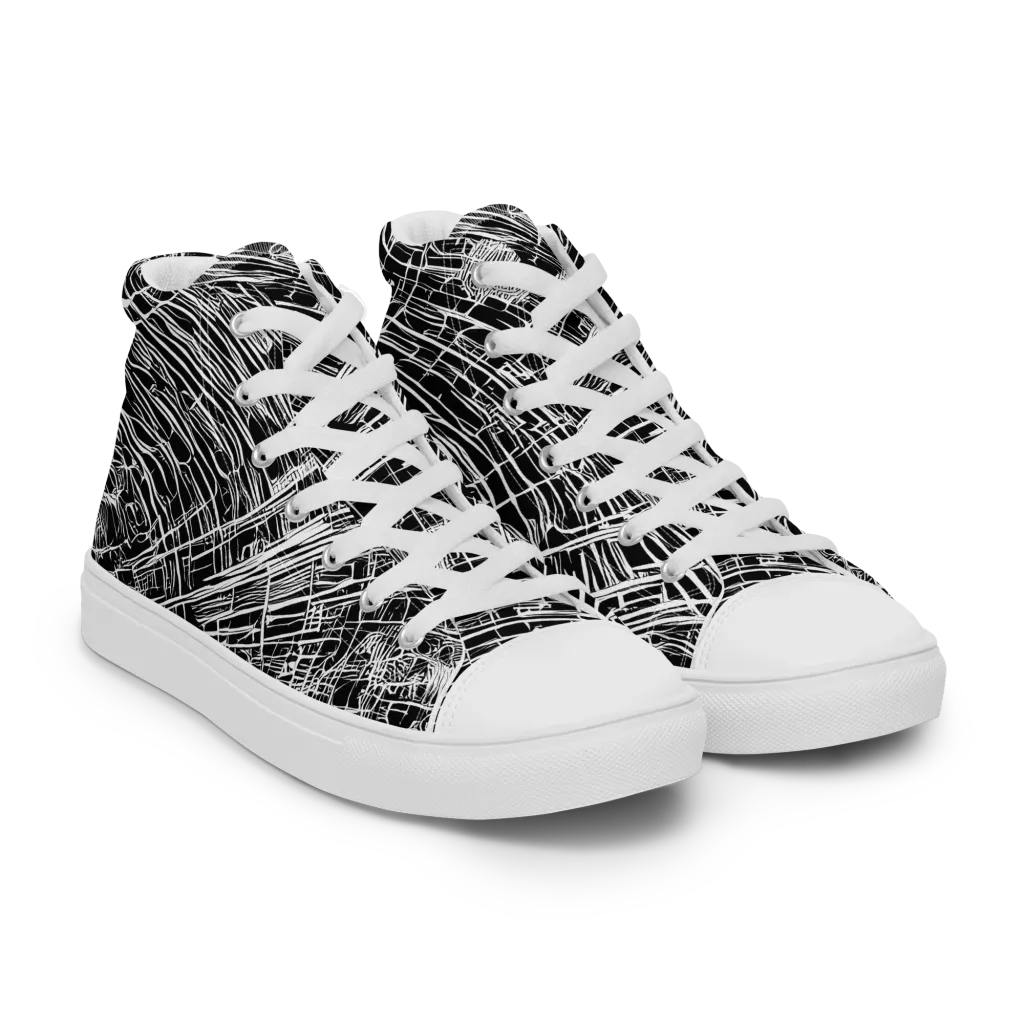 List's Labyrinth on Women's High Top Canvas Shoes — Right Front
