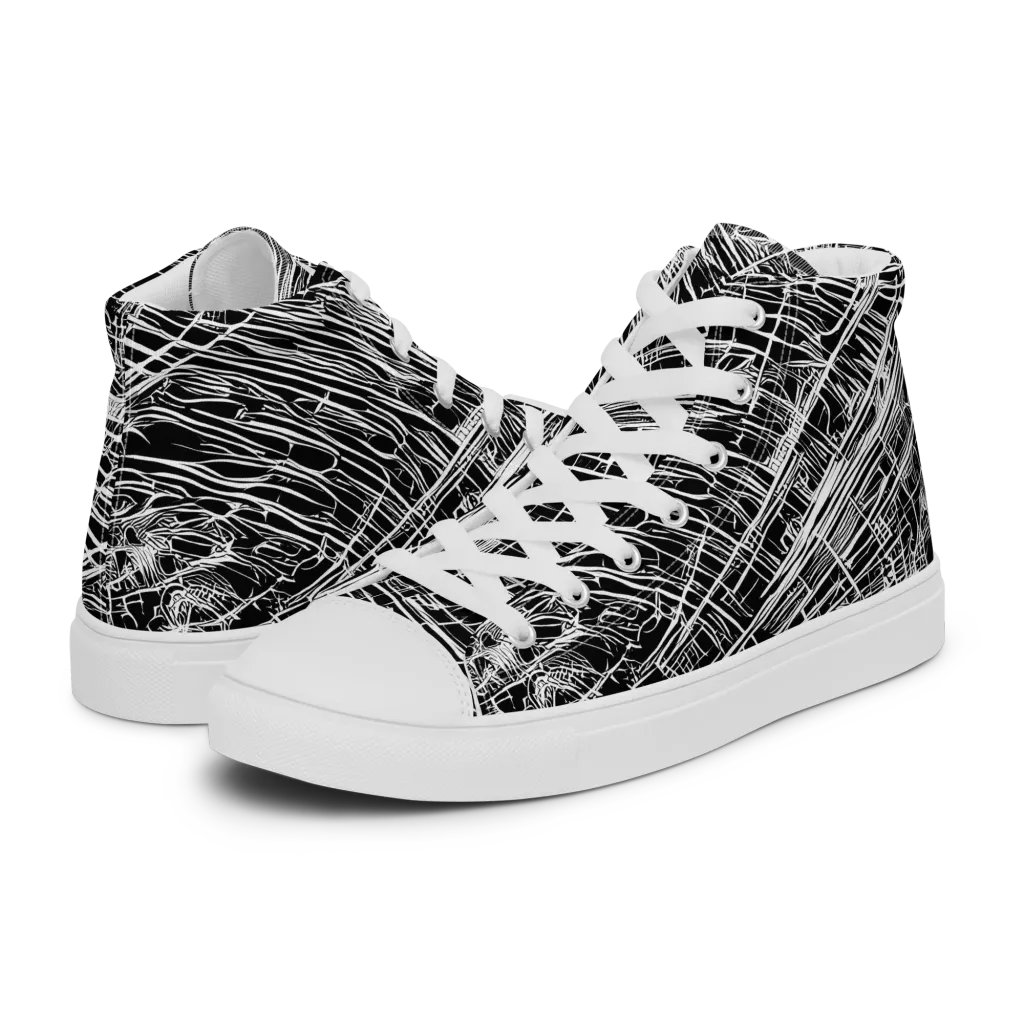 List's Labyrinth on Women's High Top Canvas Shoes — Left