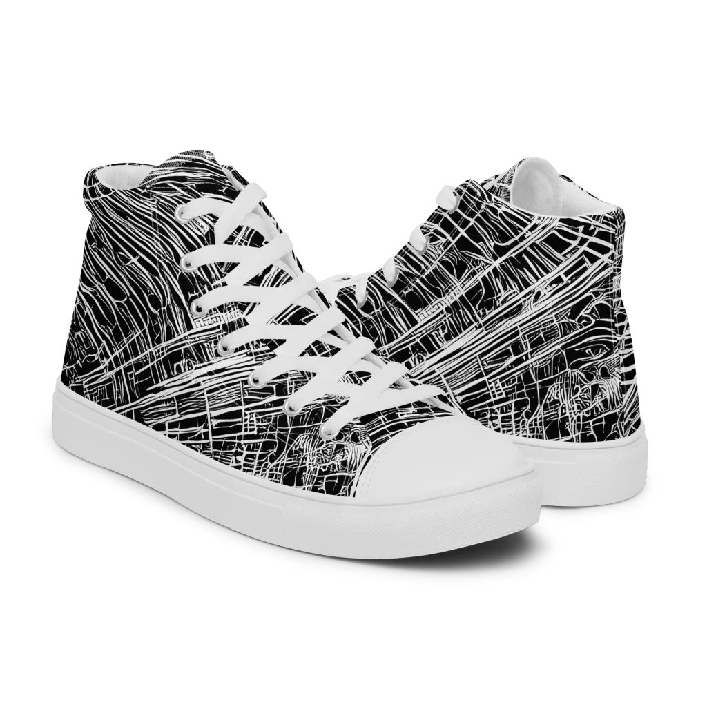 List's Labyrinth on Women's High Top Canvas Shoes — Right