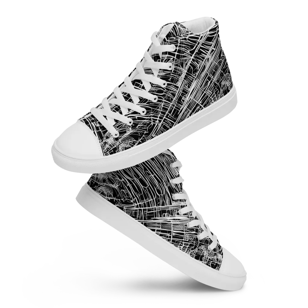 List's Labyrinth on Women's High Top Canvas Shoes — Front