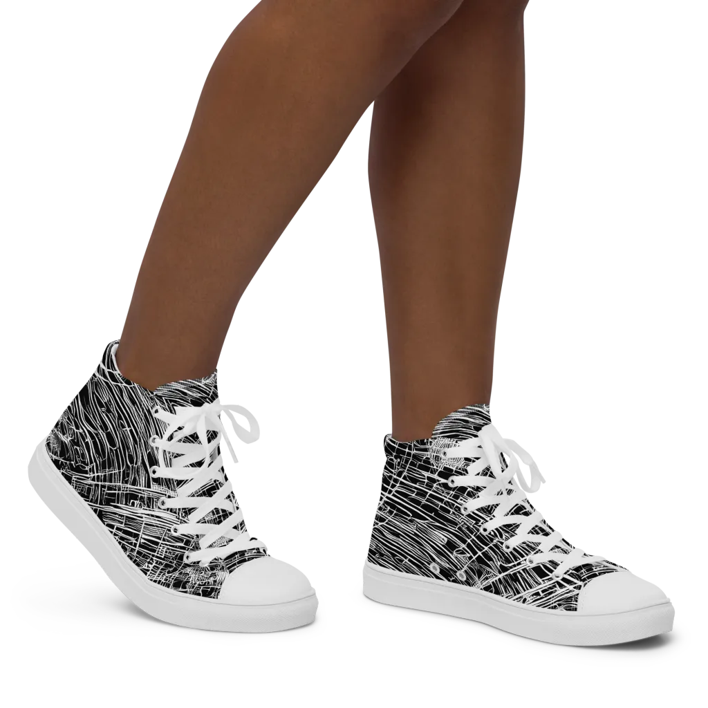 List's Labyrinth on Women's High Top Canvas Shoes — Right