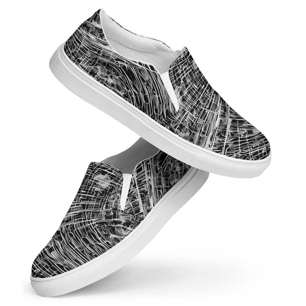 List's Labyrinth on Women's Slip-On Canvas Shoes — Front