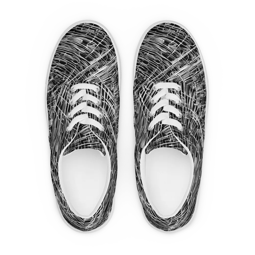 List's Labyrinth on Men's Lace-Up Canvas Shoes — Front