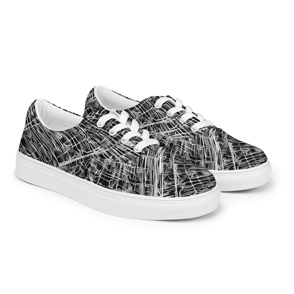 List's Labyrinth on Men's Lace-Up Canvas Shoes — Right Front