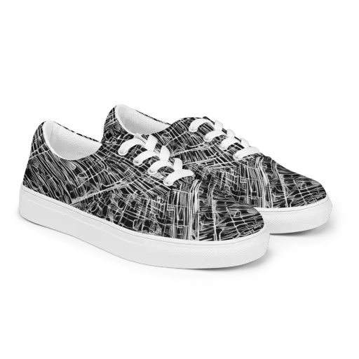 List's Labyrinth on a Men's Lace-Up Canvas Shoes