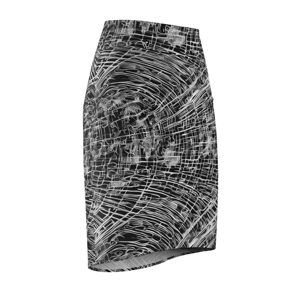 List's Labyrinth on Pencil Skirt — Front Side