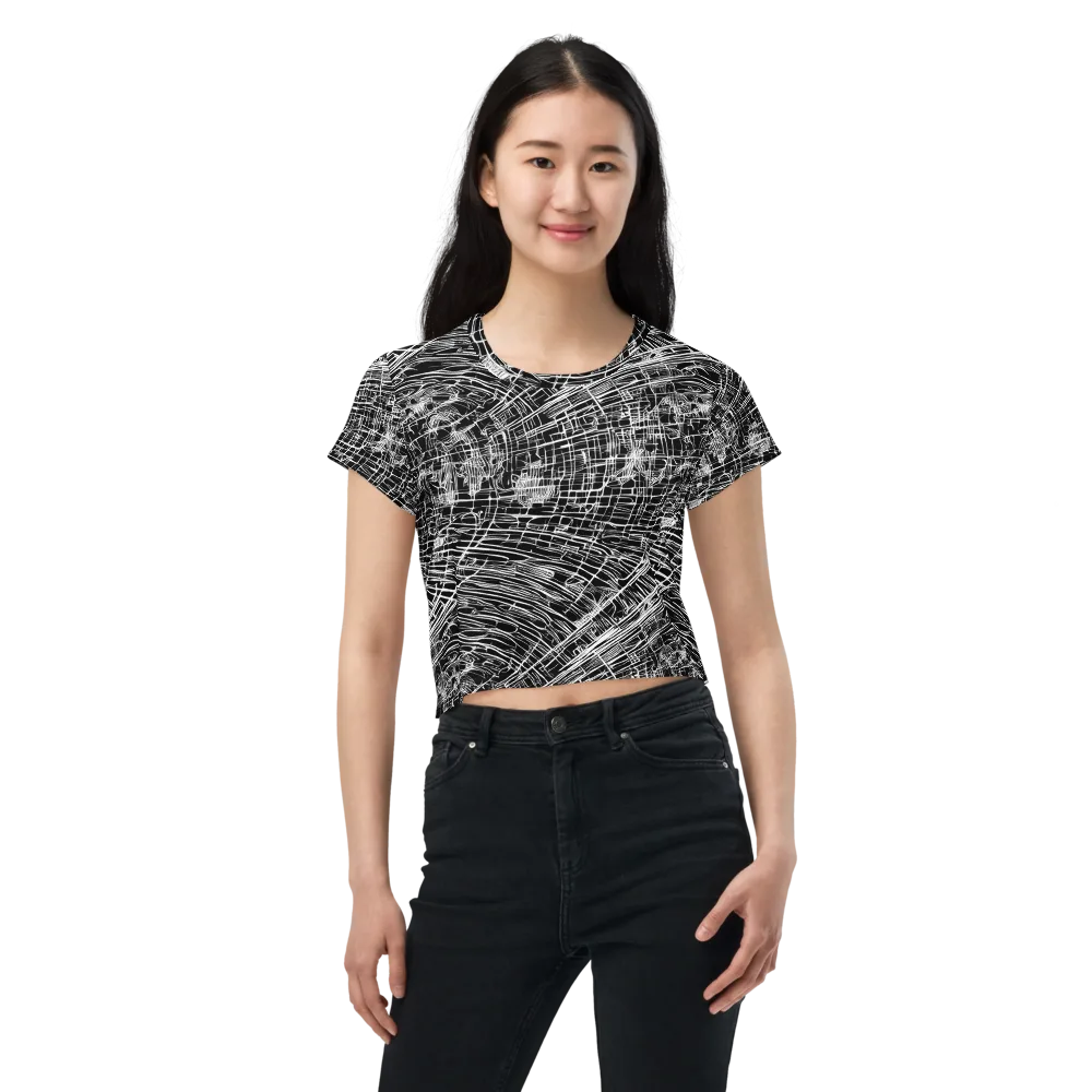 List's Labyrinth on Crop Tee — Front