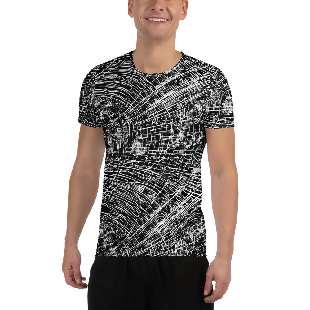 List's Labyrinth on Men's Athletic T-Shirt — Front