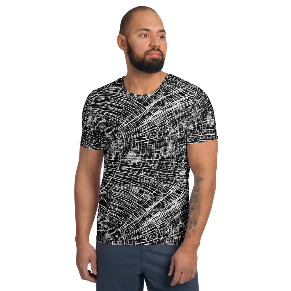 List's Labyrinth on Men's Athletic T-Shirt — Front