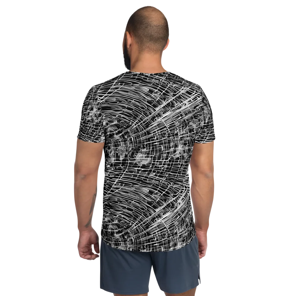 List's Labyrinth on Men's Athletic T-Shirt — Back