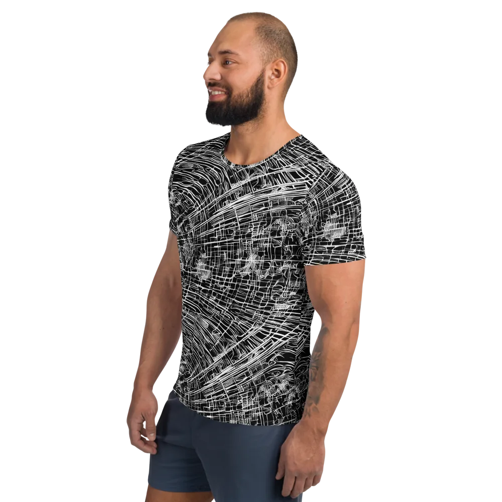 List's Labyrinth on Men's Athletic T-Shirt — Left
