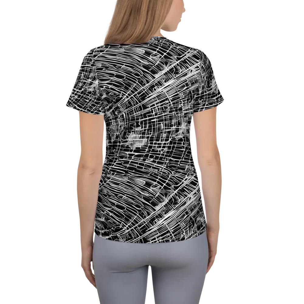 List's Labyrinth on Women's Athletic T-Shirt — Back