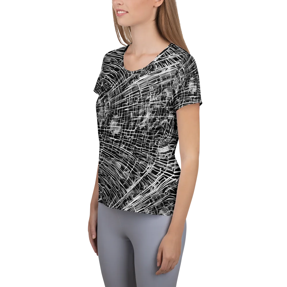 List's Labyrinth on Women's Athletic T-Shirt — Left