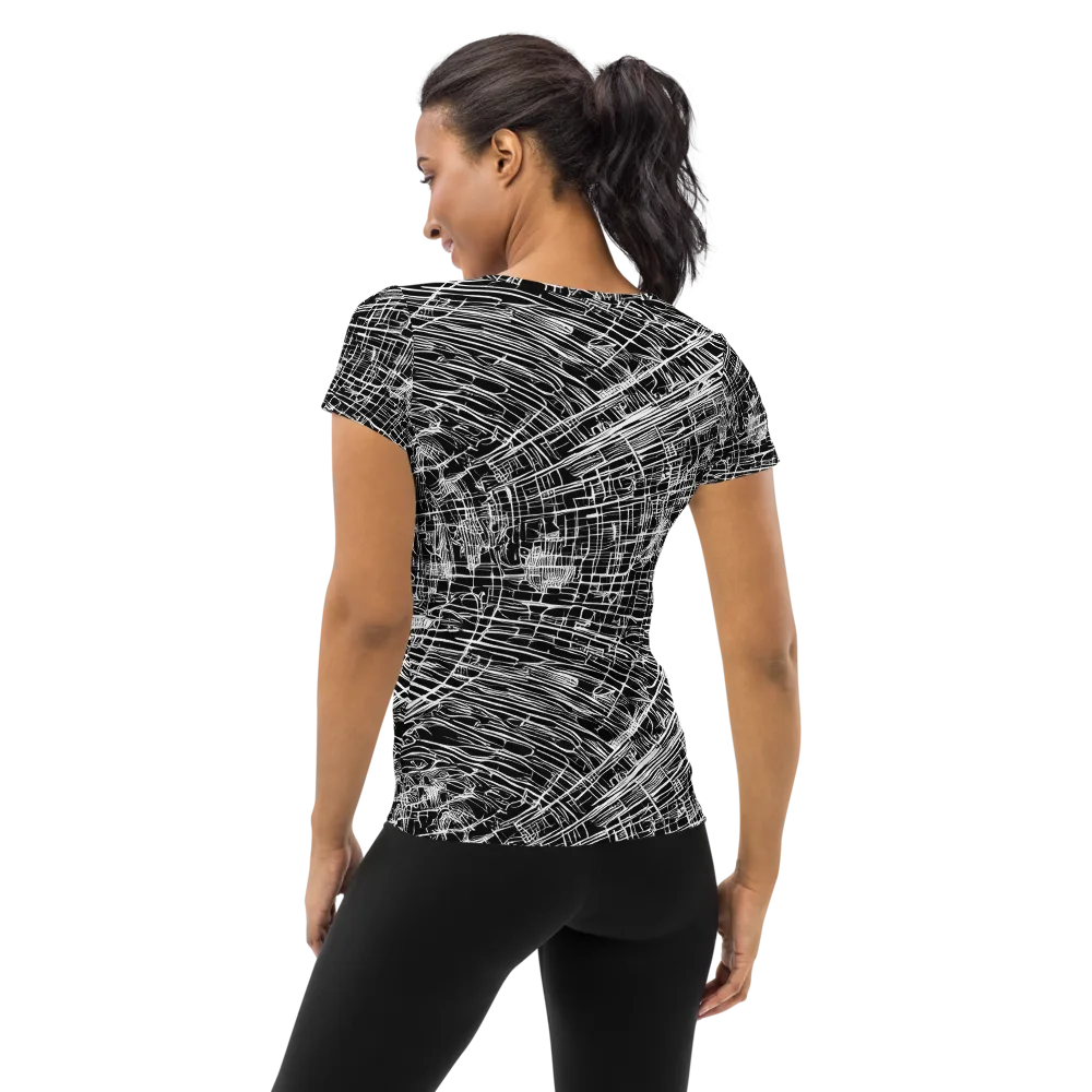 List's Labyrinth on Women's Athletic T-Shirt — Back