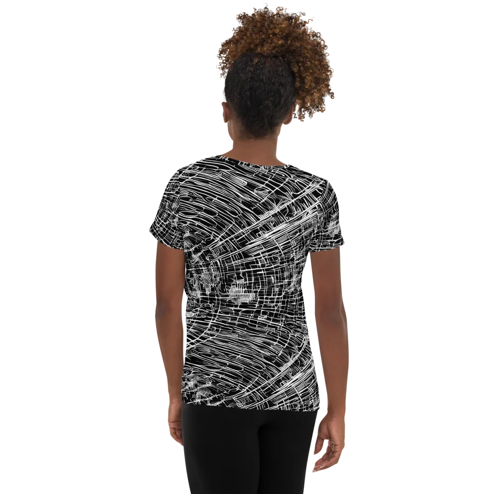 List's Labyrinth on Women's Athletic T-Shirt — Back