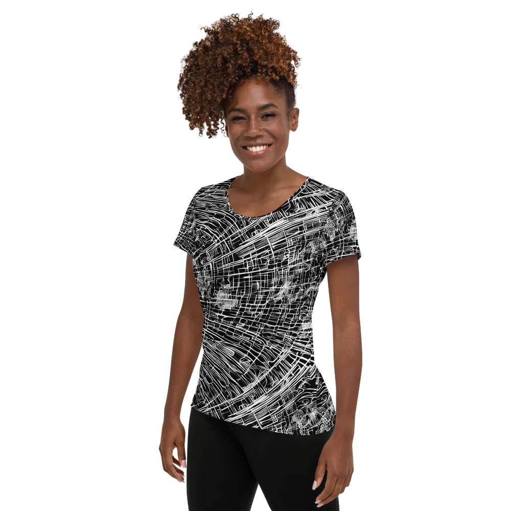 List's Labyrinth on Women's Athletic T-Shirt — Left