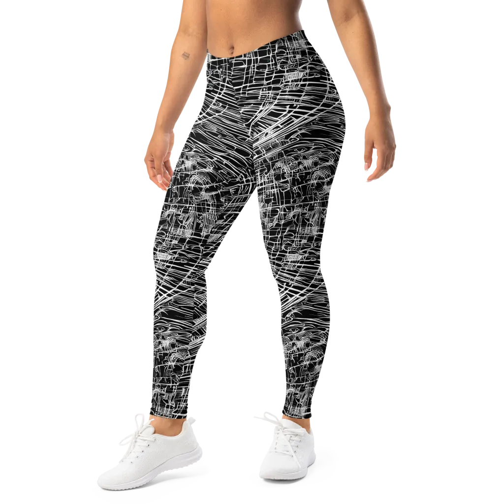List's Labyrinth on Leggings — Left Front