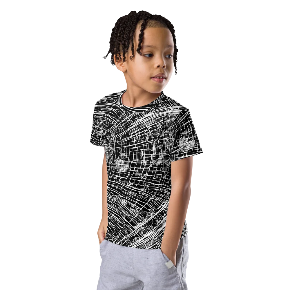 List's Labyrinth on Kids Crew Neck T-Shirt — Left Front