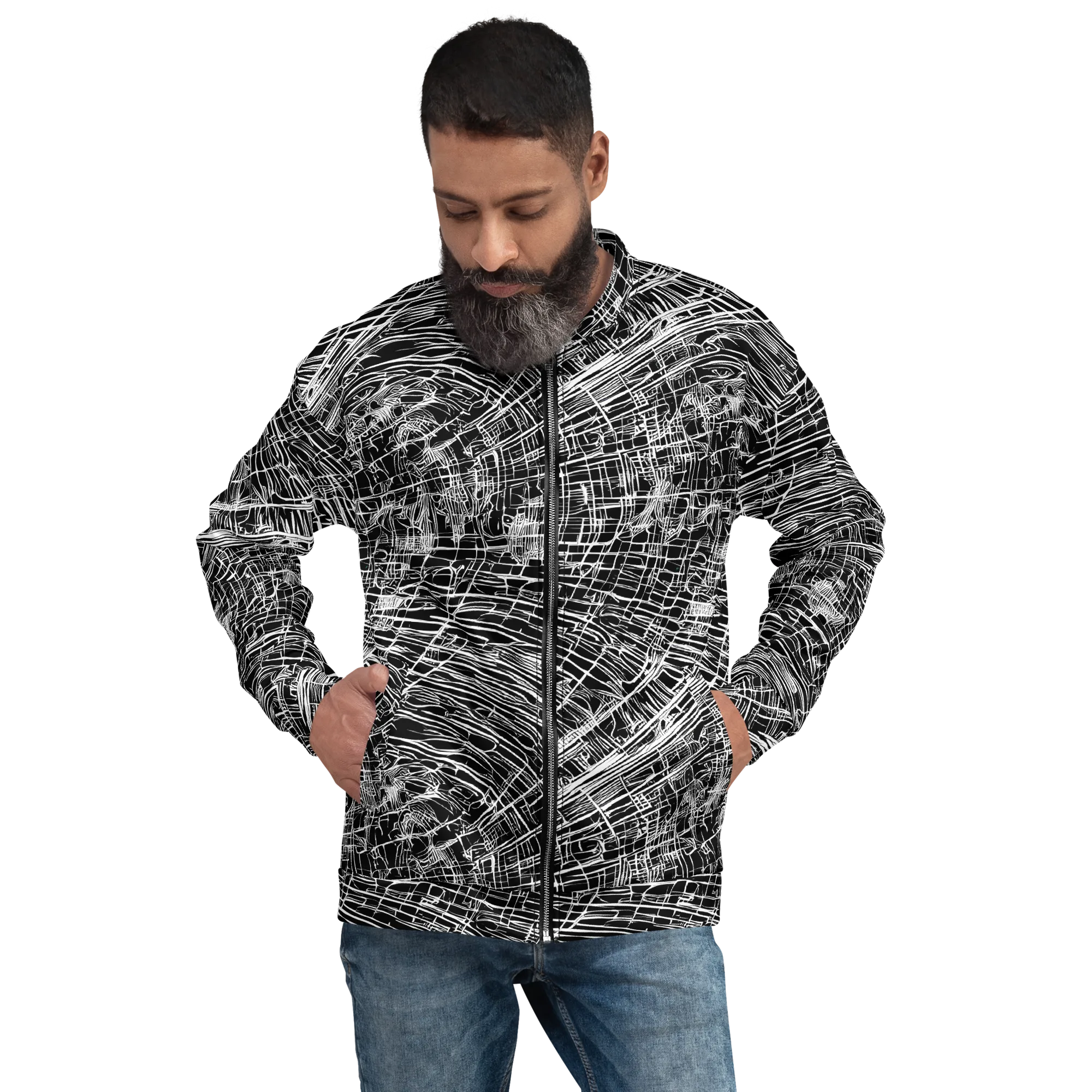 List's Labyrinth on Bomber Jacket — Front