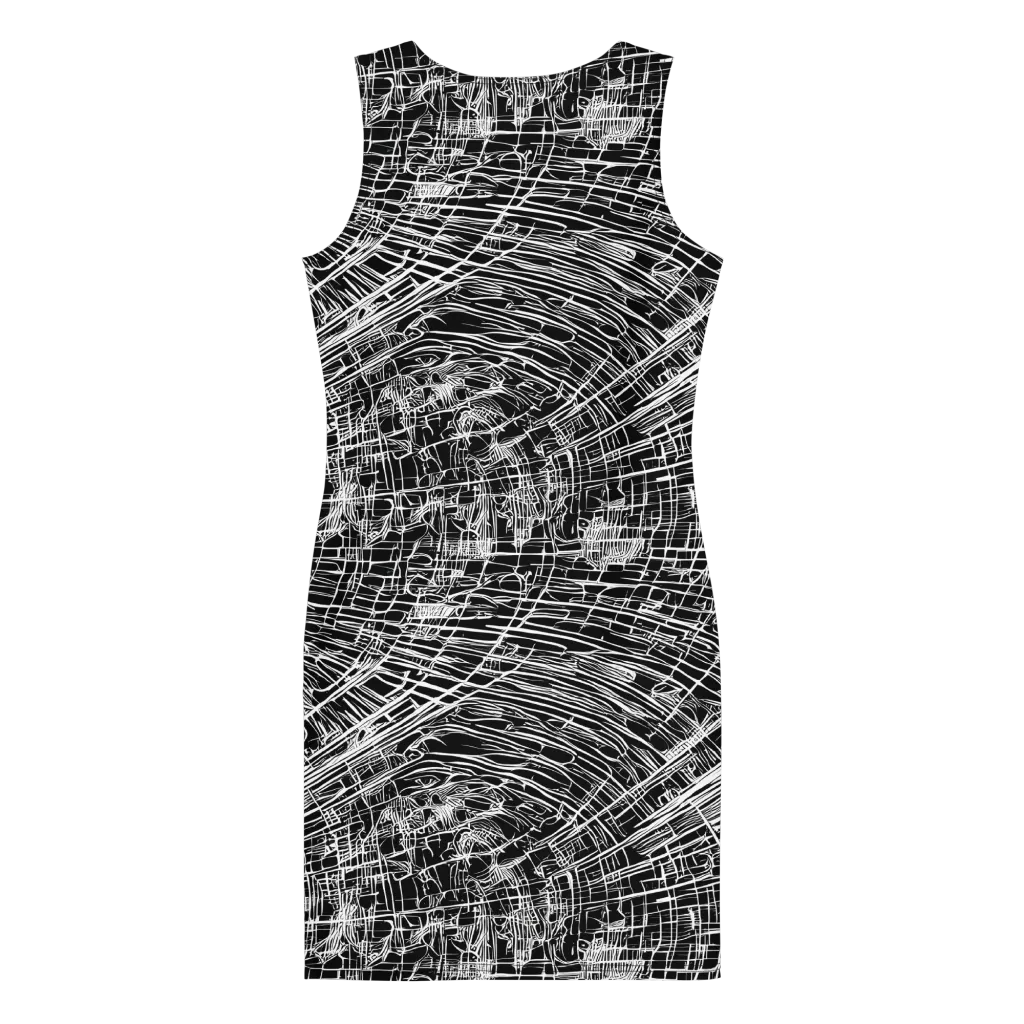 List's Labyrinth on Bodycon Dress — Back