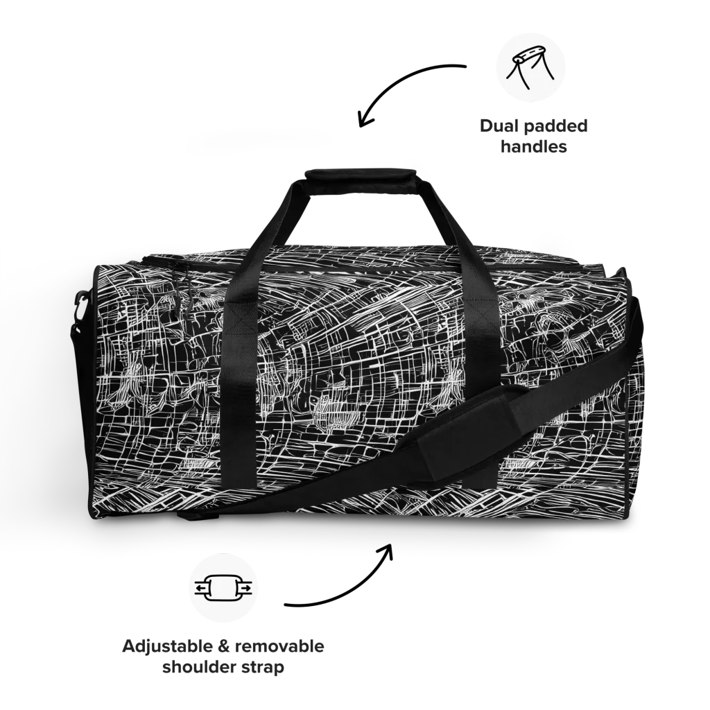 List's Labyrinth on Duffle Bag — Front