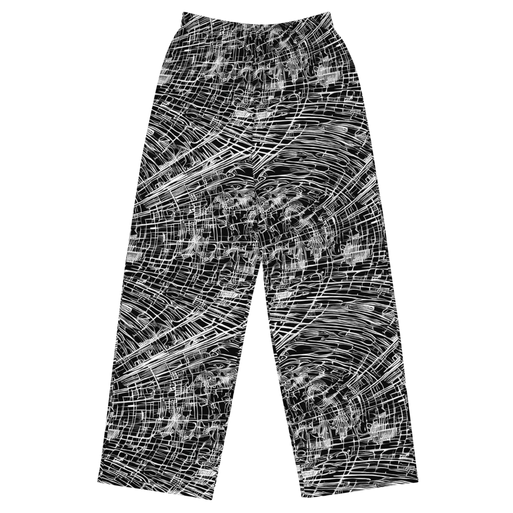 List's Labyrinth on Wide-Leg Pants — Front