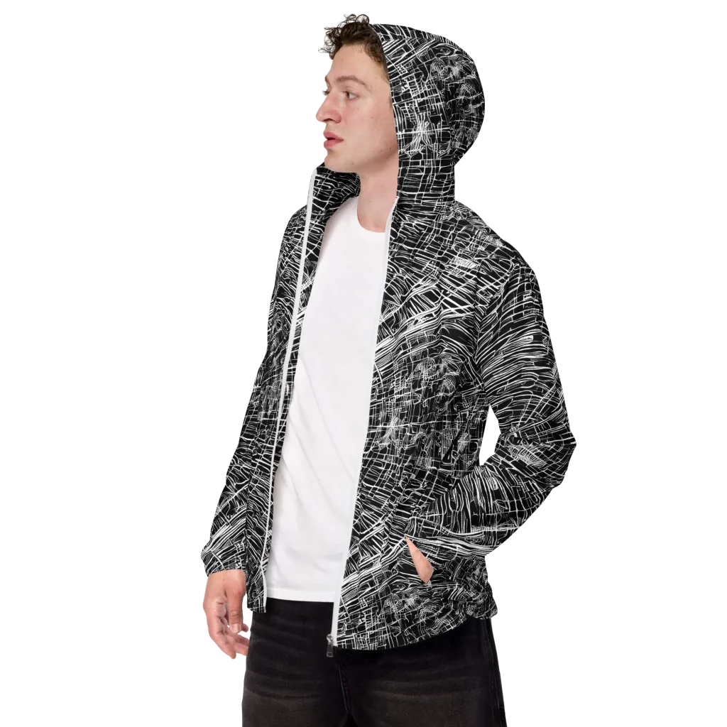 List's Labyrinth on Men's Windbreaker — Left Front
