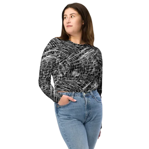 List's Labyrinth on a Long Sleeve Crop Top