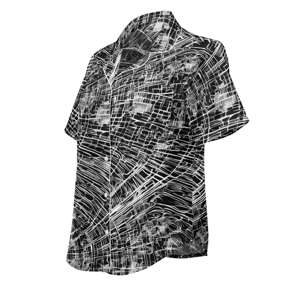 List's Labyrinth on Women's Short Sleeve Pajama Top — Left Front