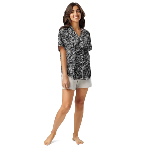 List's Labyrinth on a Women's Short Sleeve Pajama Top