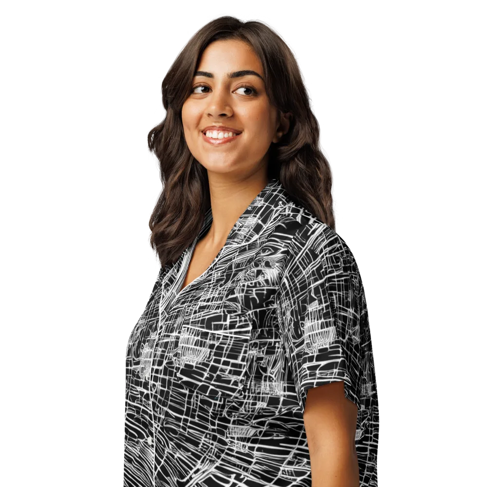 List's Labyrinth on Women's Short Sleeve Pajama Top — Left Front
