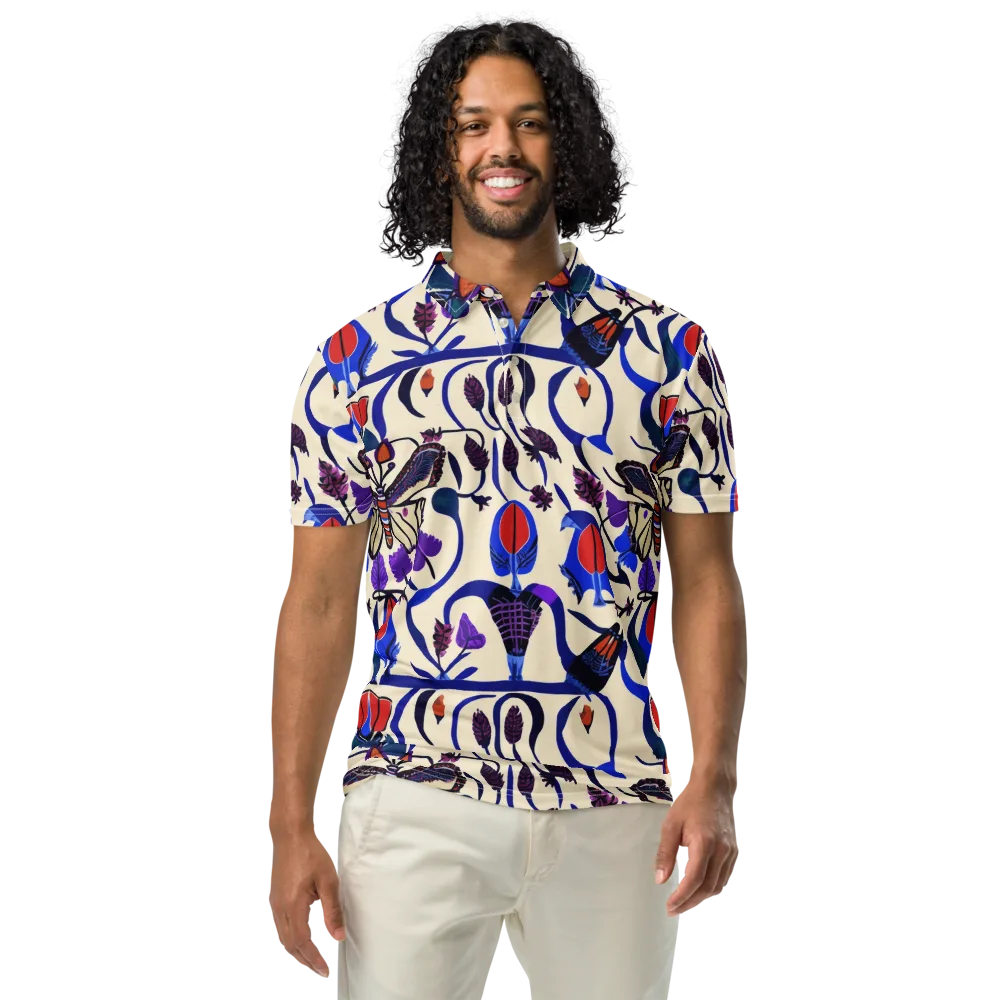 Violet Wildgarden on Men's Slim Fit Polo Shirt — Front