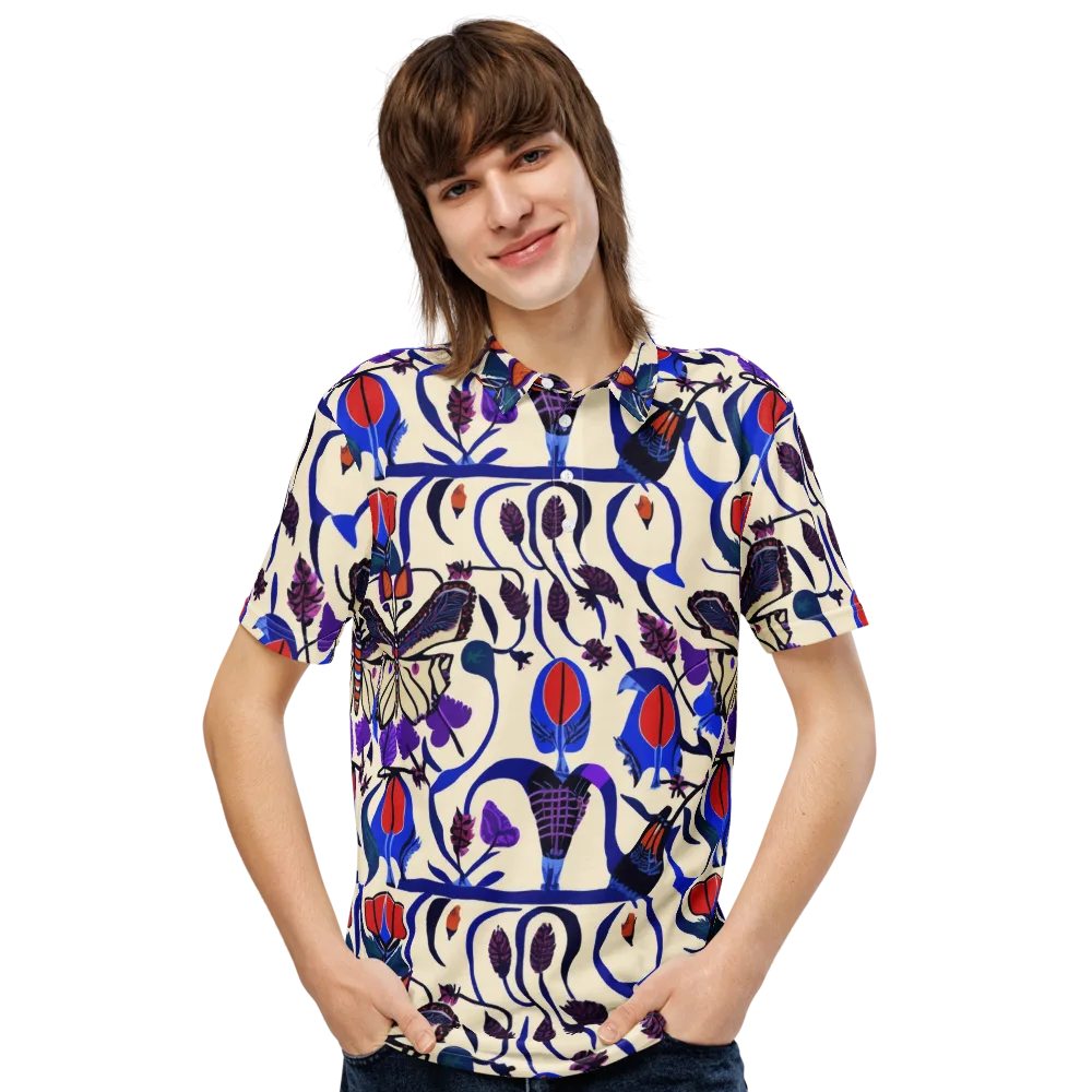 Violet Wildgarden on Men's Slim Fit Polo Shirt — Front