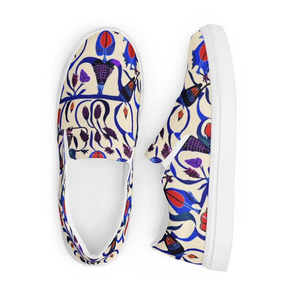 Violet Wildgarden on Men's Slip-On Canvas Shoes — Front