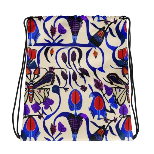 Violet Wildgarden on a Drawstring Bag