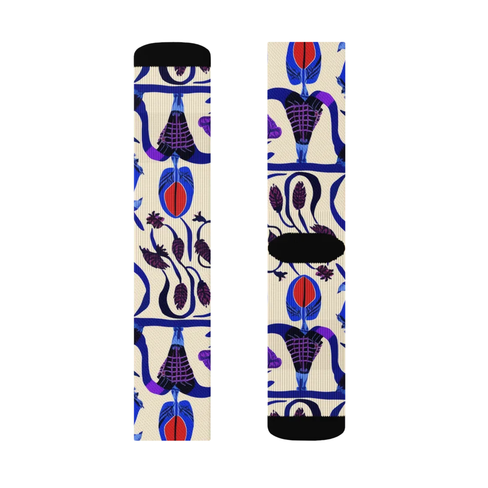 Violet Wildgarden on Socks — Left Sock