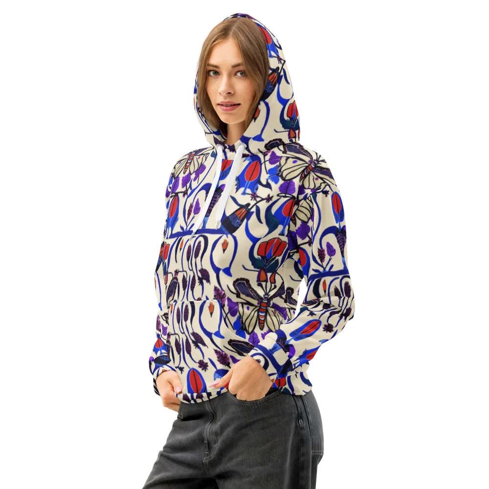 Violet Wildgarden on Cotton Hoodie — Left Front