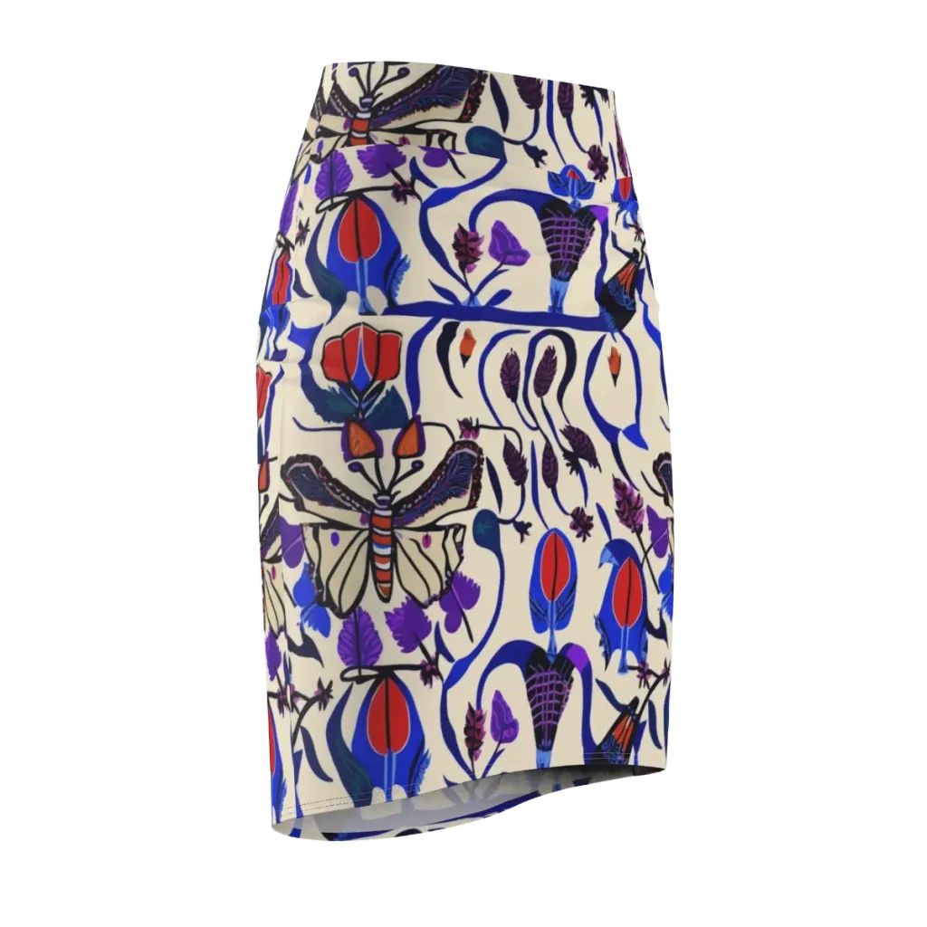 Violet Wildgarden on Pencil Skirt — Front Side