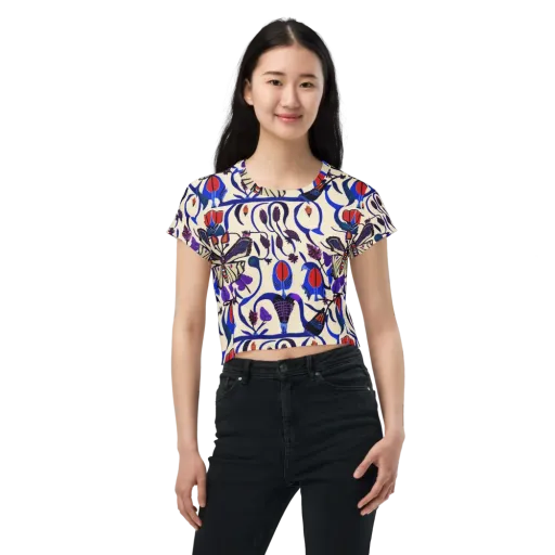 Violet Wildgarden on a Crop Tee