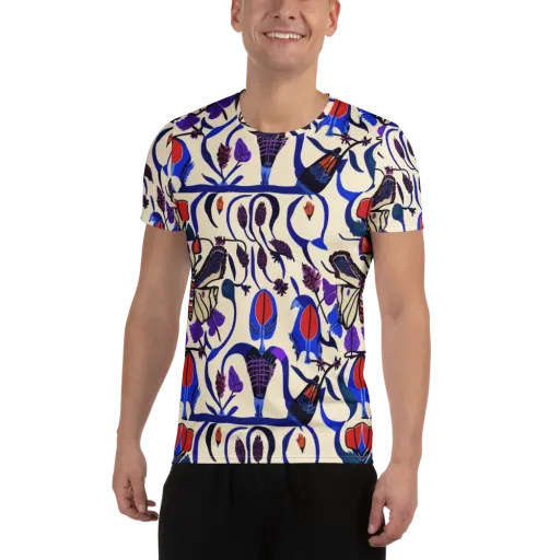 Violet Wildgarden on a Men's Athletic T-Shirt