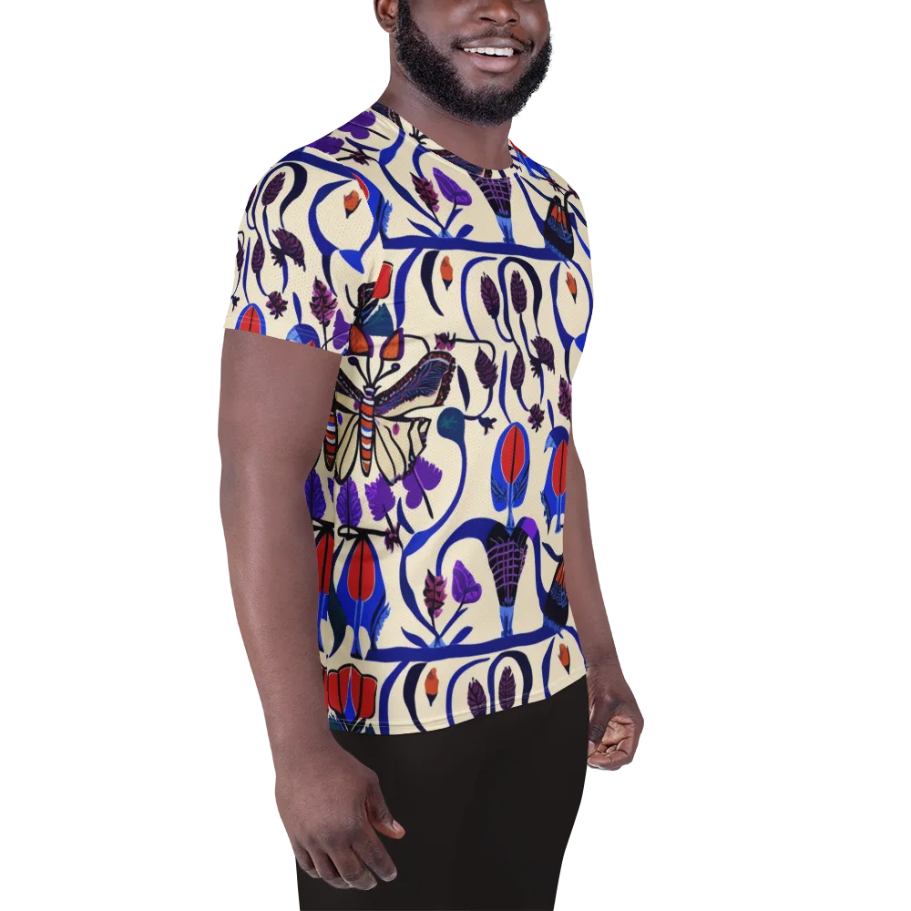 Violet Wildgarden on Men's Athletic T-Shirt — Right