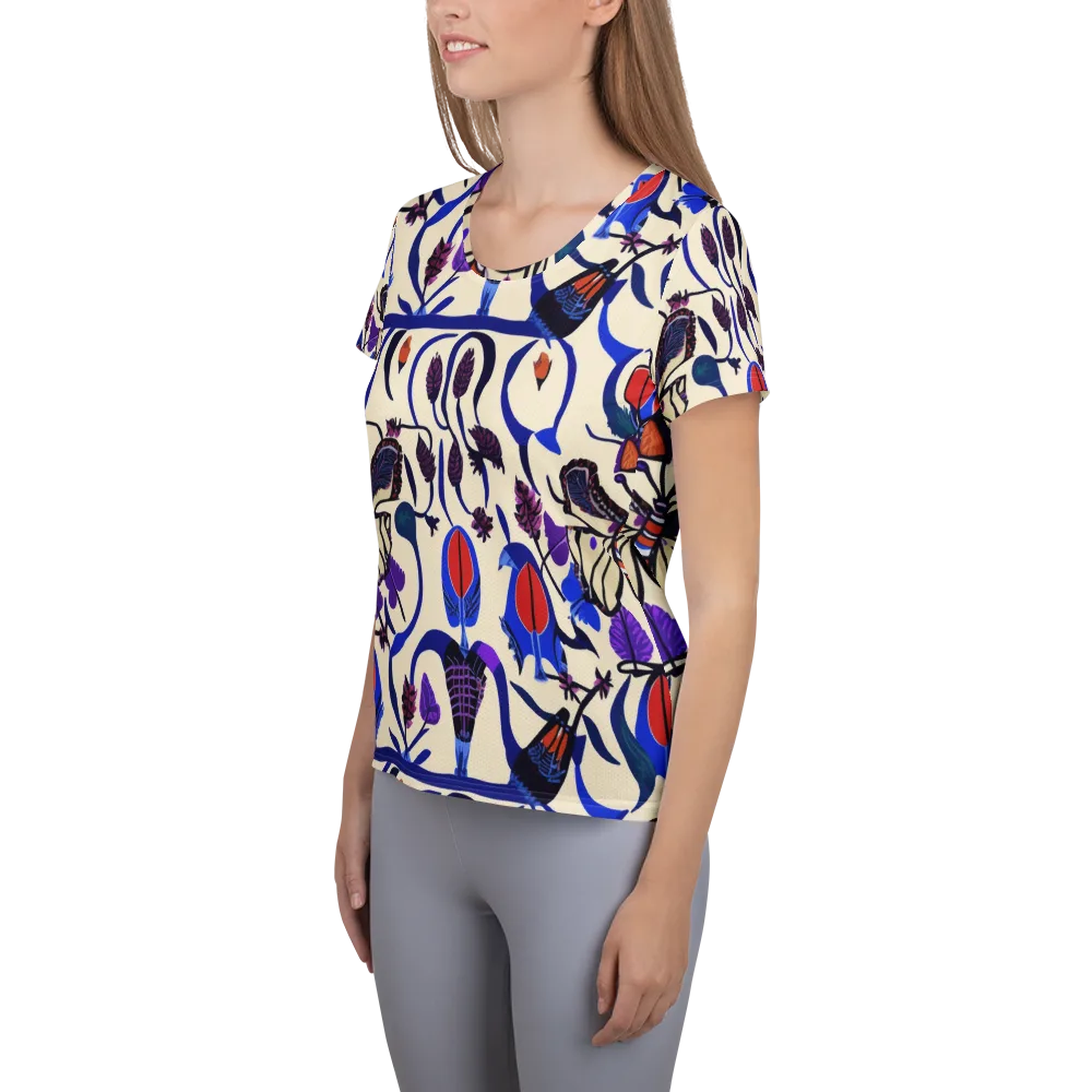 Violet Wildgarden on Women's Athletic T-Shirt — Left