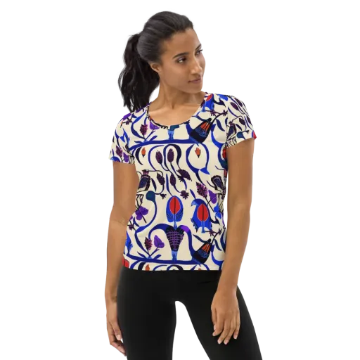 Violet Wildgarden on a Women's Athletic T-Shirt