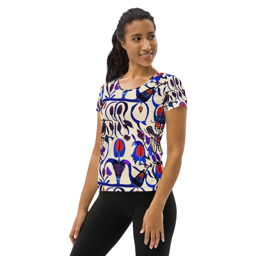 Violet Wildgarden on Women's Athletic T-Shirt — Left