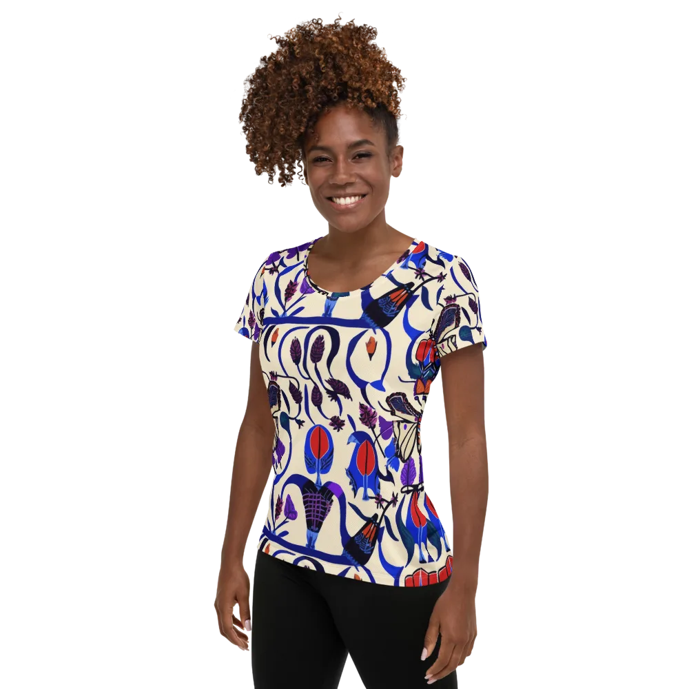 Violet Wildgarden on Women's Athletic T-Shirt — Left