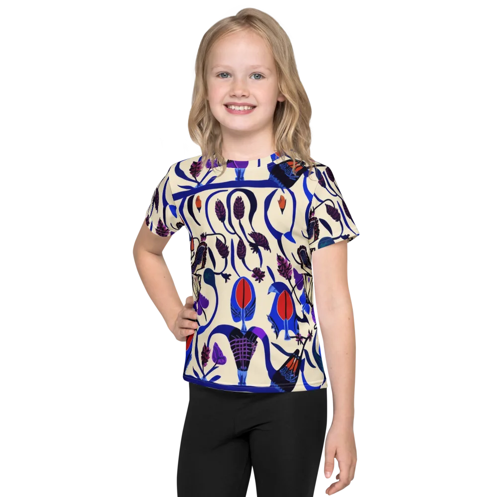 Violet Wildgarden on Kids Crew Neck T-Shirt — Front