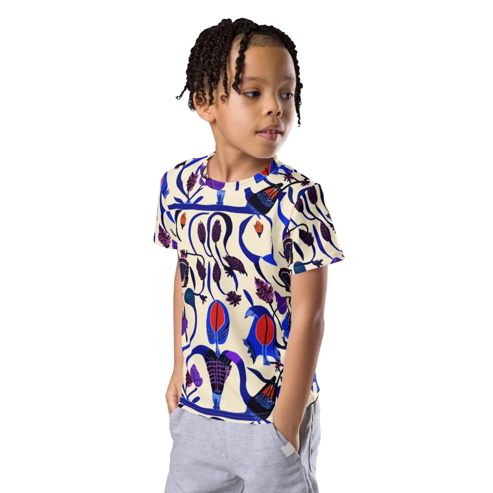 Violet Wildgarden on Kids Crew Neck T-Shirt — Left Front